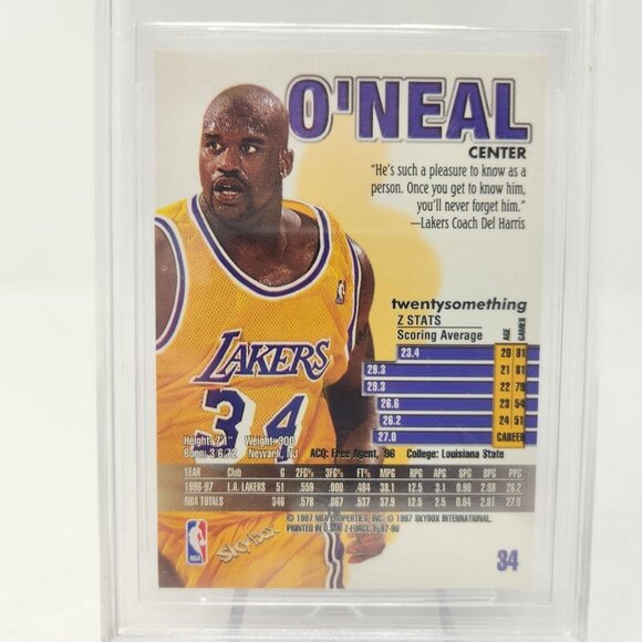 1997-98 Z-Force Shaquille O'Neal #34 Graded 8 NM-MT by Beckett (o) - Picture 5 of 6